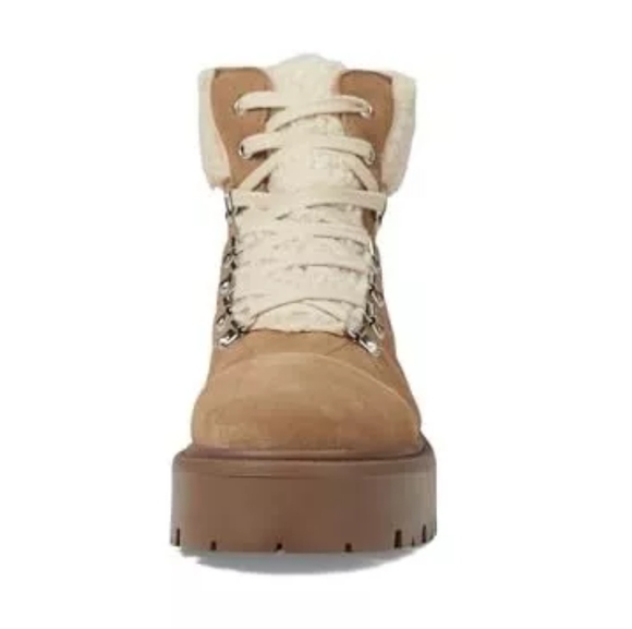 Steve MaddenReyen Suede Faux Shearling Cold Weather Lug Sole Platforms booties. - Picture 3 of 9